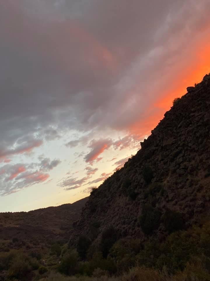 My Kind Of Livable: Late evening walks on Rim Trail in Taos, watching the sunset over the canyon.